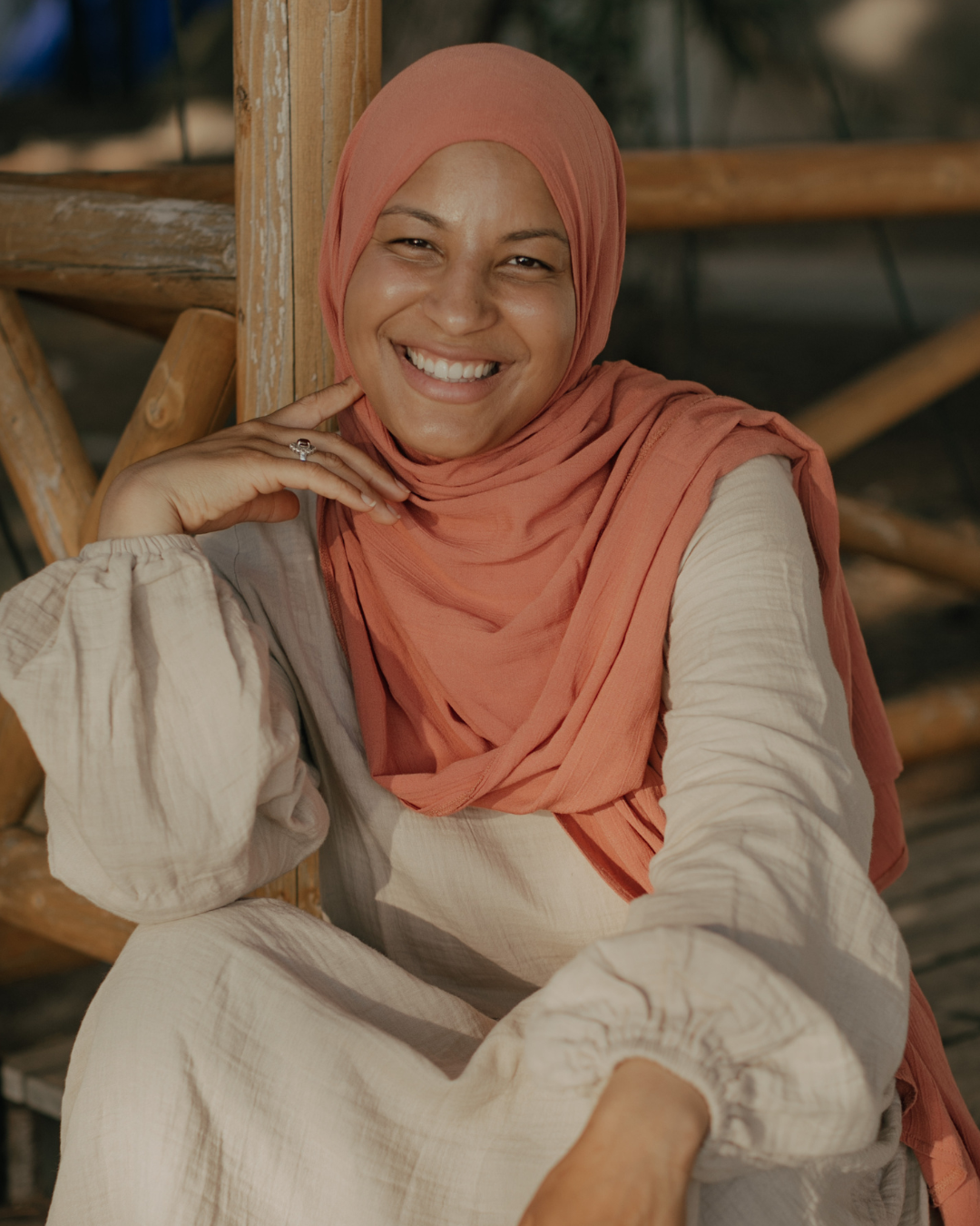 Crinkle Chiffon Hijab "Sandy" gemaakt van viscose en linnen (Fox Red)