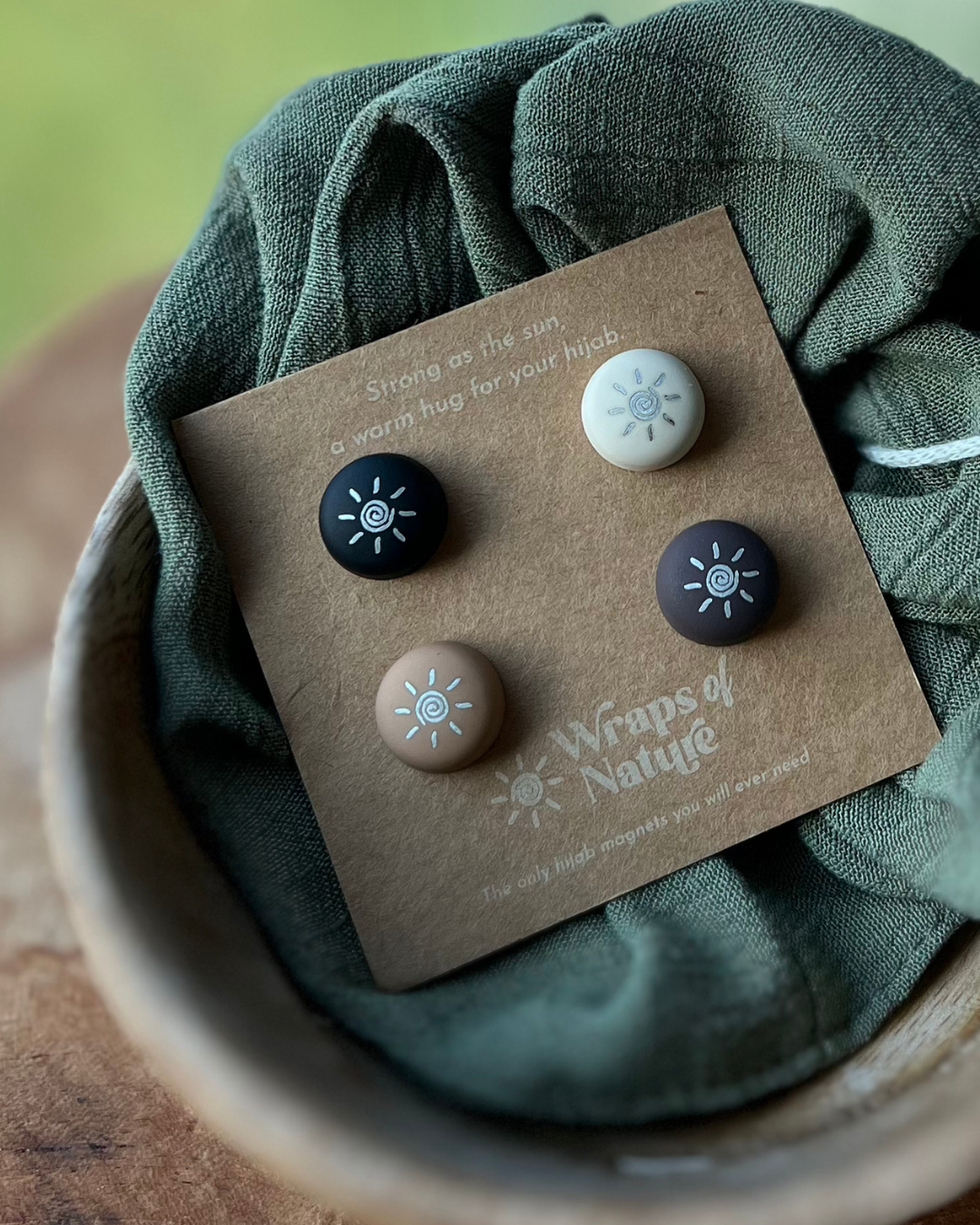 Hijab magneetspelden - 4 paar sterke hijabspelden (neutraal)