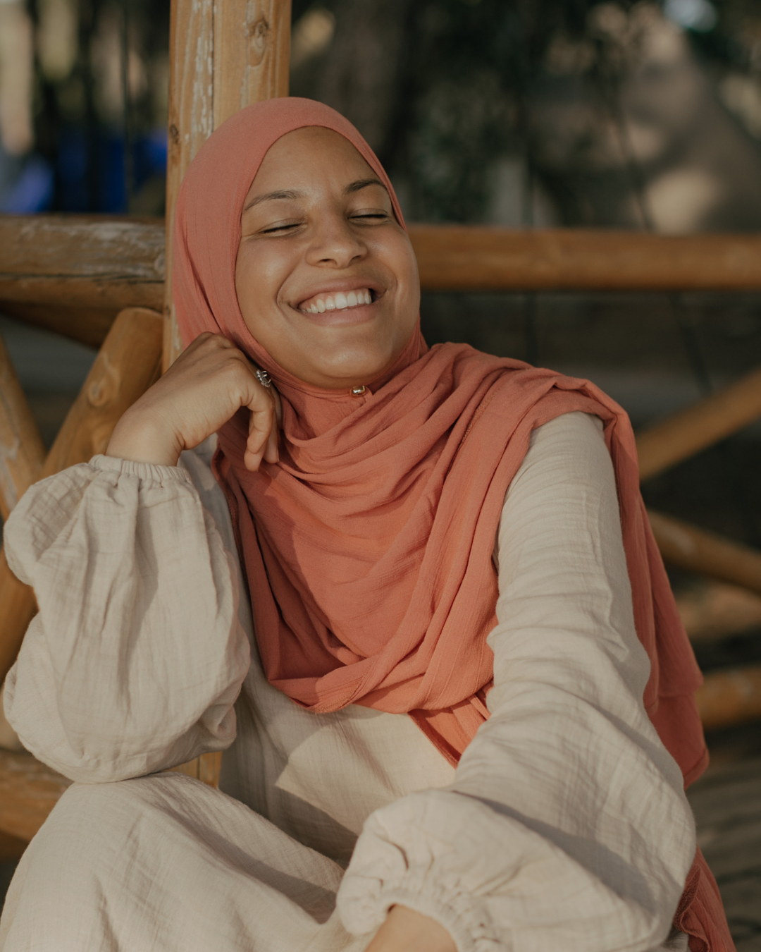 Crinkle Chiffon Hijab "Sandy" gemaakt van viscose en linnen (Fox Red)