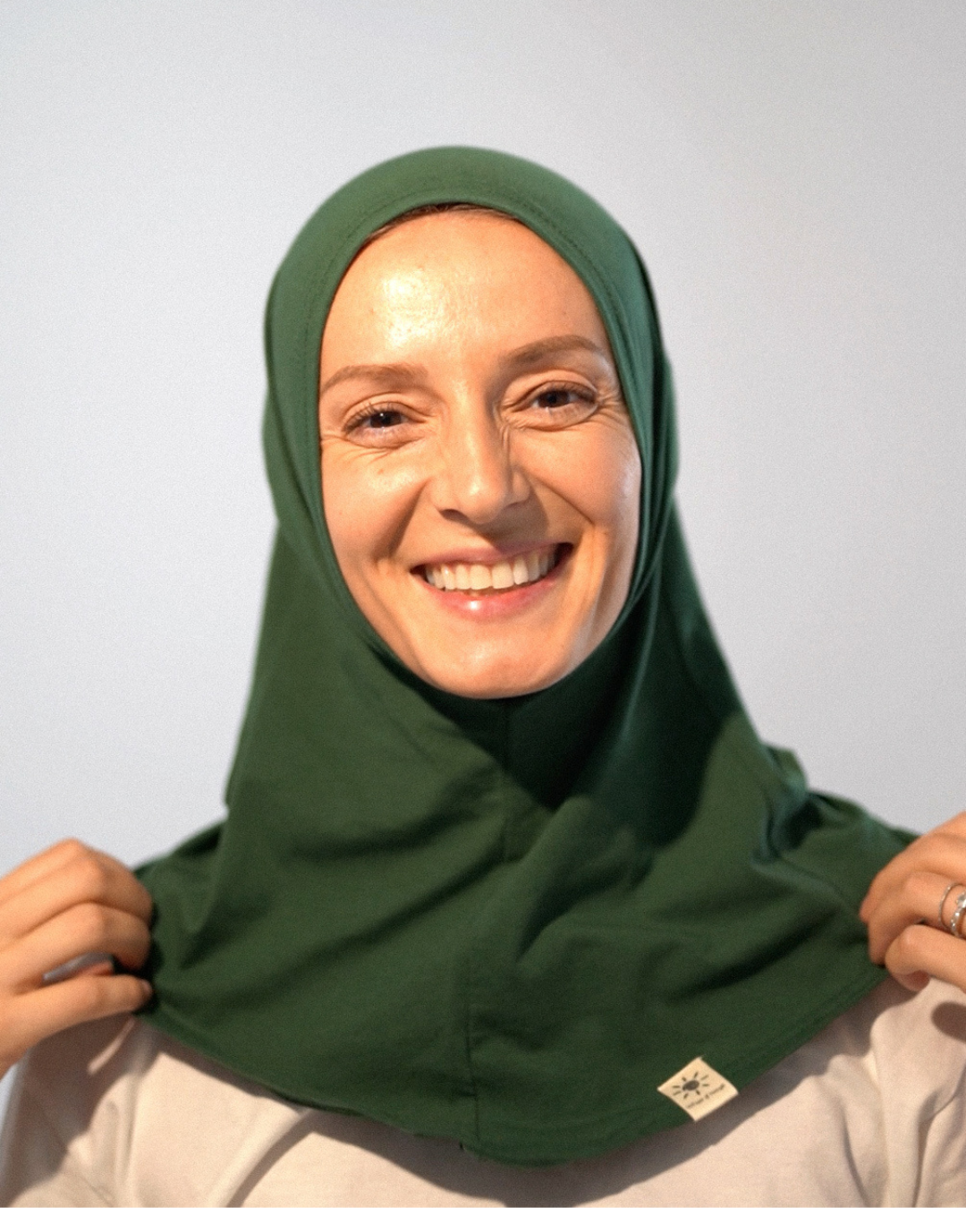 Balaclava - Sport- & vrijetijdshijab, van biologisch katoen - Evergreen