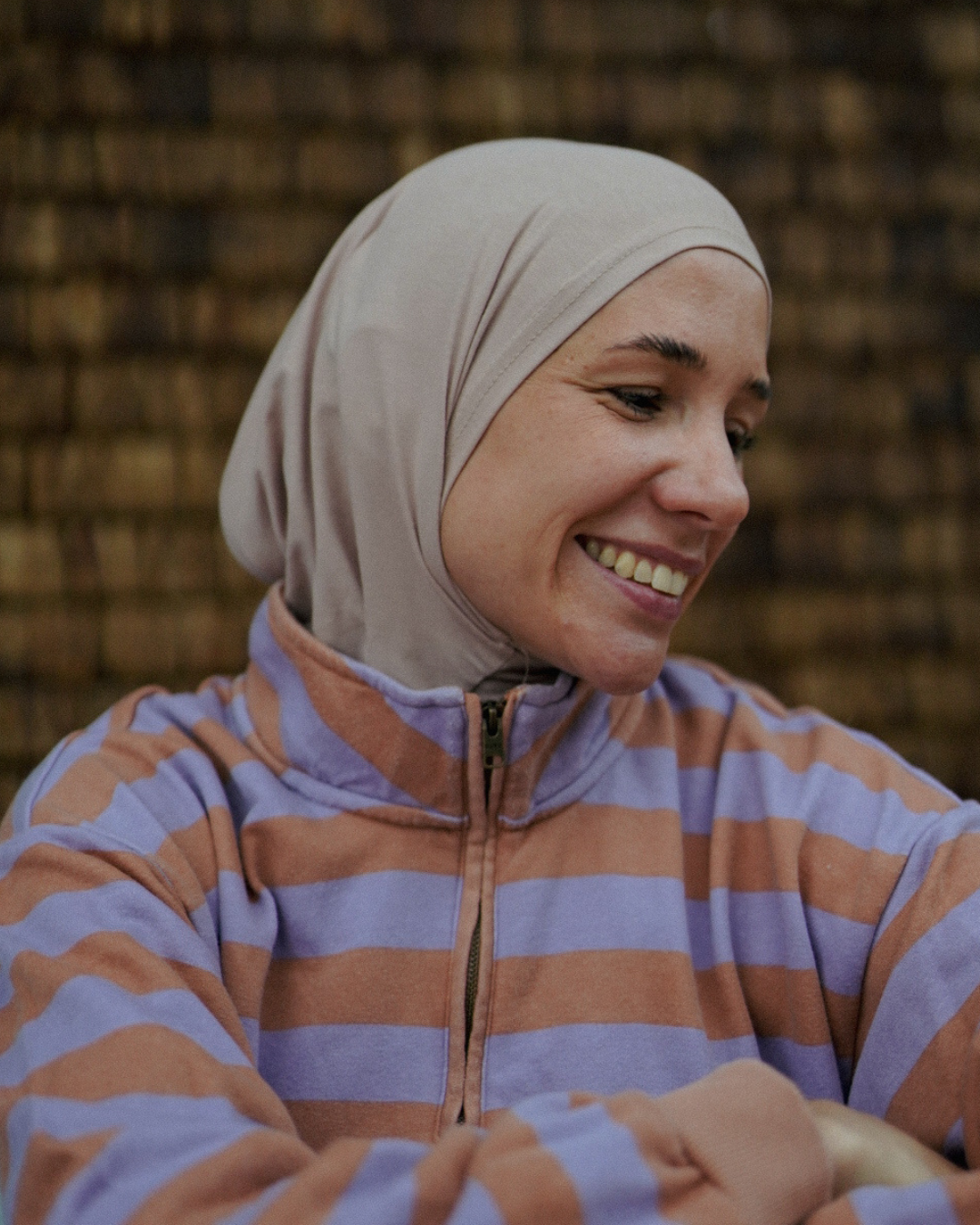 Bivakmuts - Sport- en vrijetijdskap, gemaakt van biologisch katoen - Licht taupe