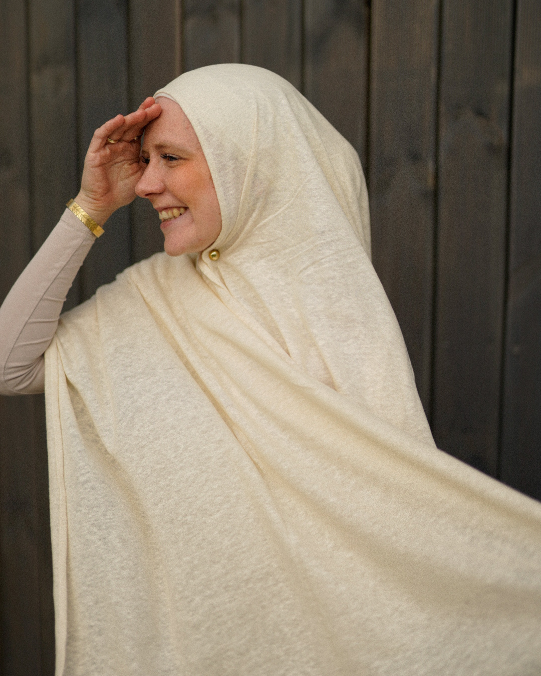 Jersey Hijab "Leena" - 100% linnen - Summer Sand
