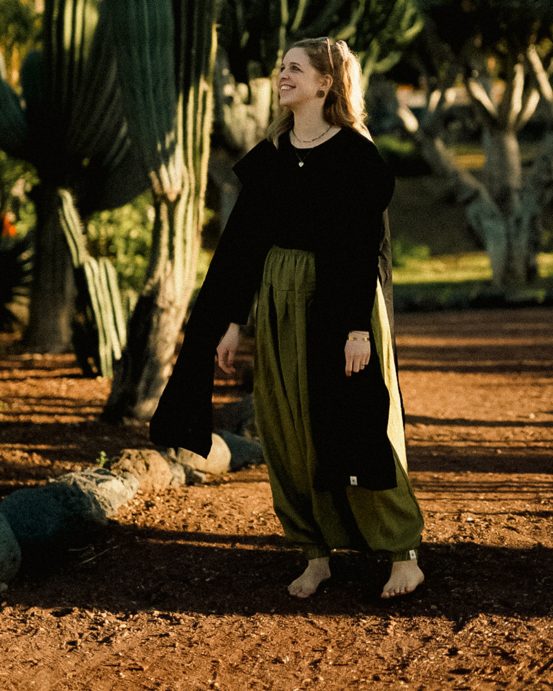 Overgooiervest van linnen en katoen "Numa" (Volcanic Sand)