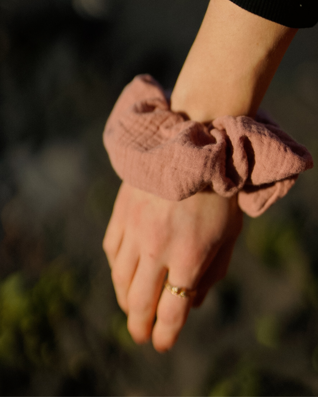 Nature Scrunchie (mousseline Old Blush)