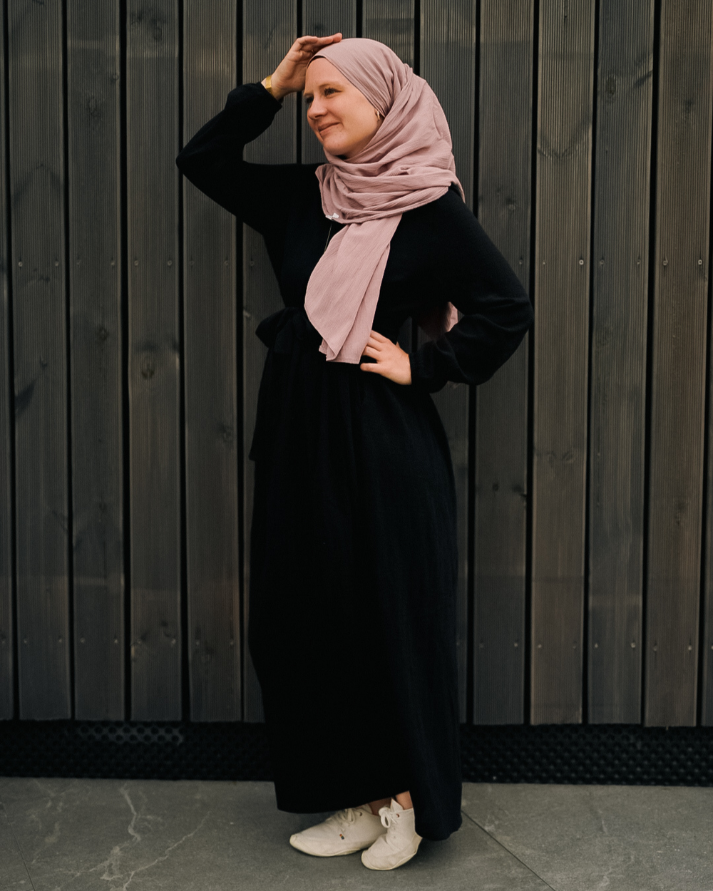 Katoenen Abaya "Maya" van katoen (Zwart)