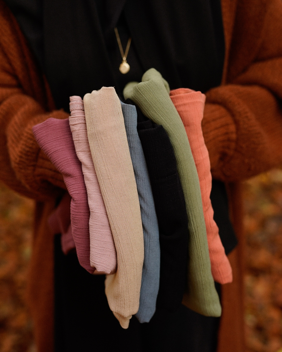 Crinkle Chiffon Hijab "Sandy" gemaakt van viscose en linnen (zand)