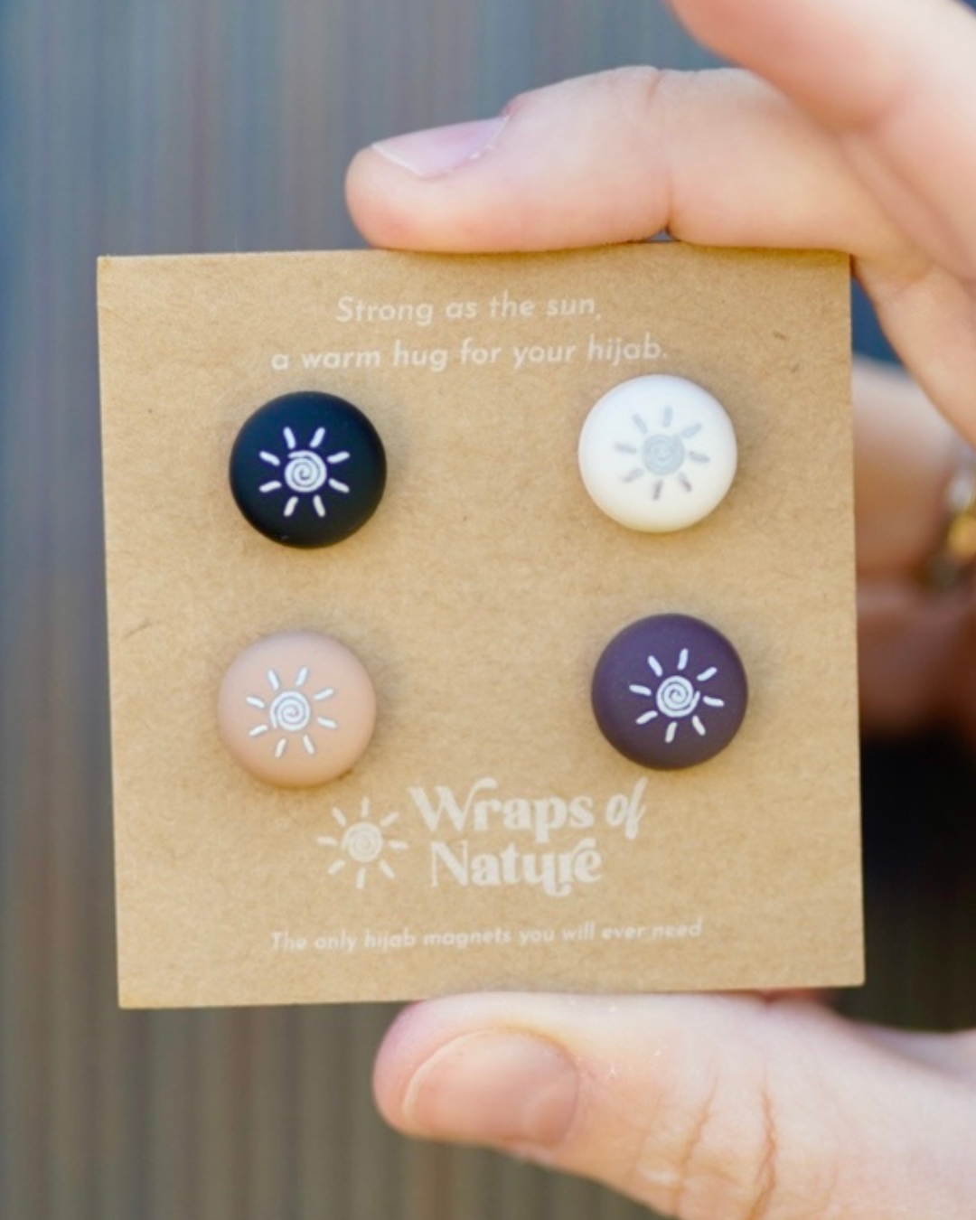 Hijab magneetspelden - 4 paar sterke hijabspelden (neutraal)