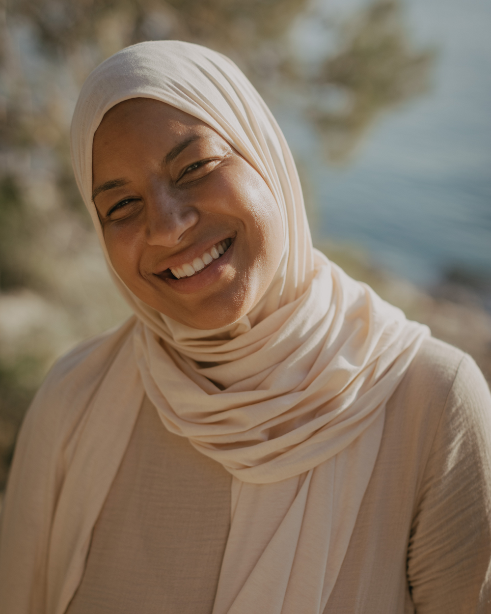 Lichtgewicht jersey hijab "Hava" gemaakt van 100% biologisch katoen - Pearl Blush