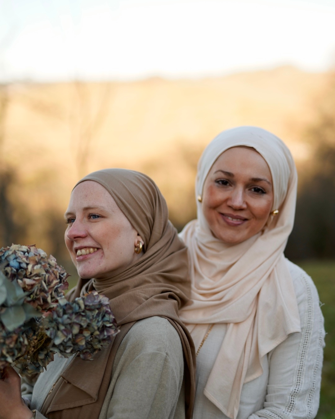 Lichtgewicht jersey hijab "Hava" gemaakt van 100% biologisch katoen - Warm Almond