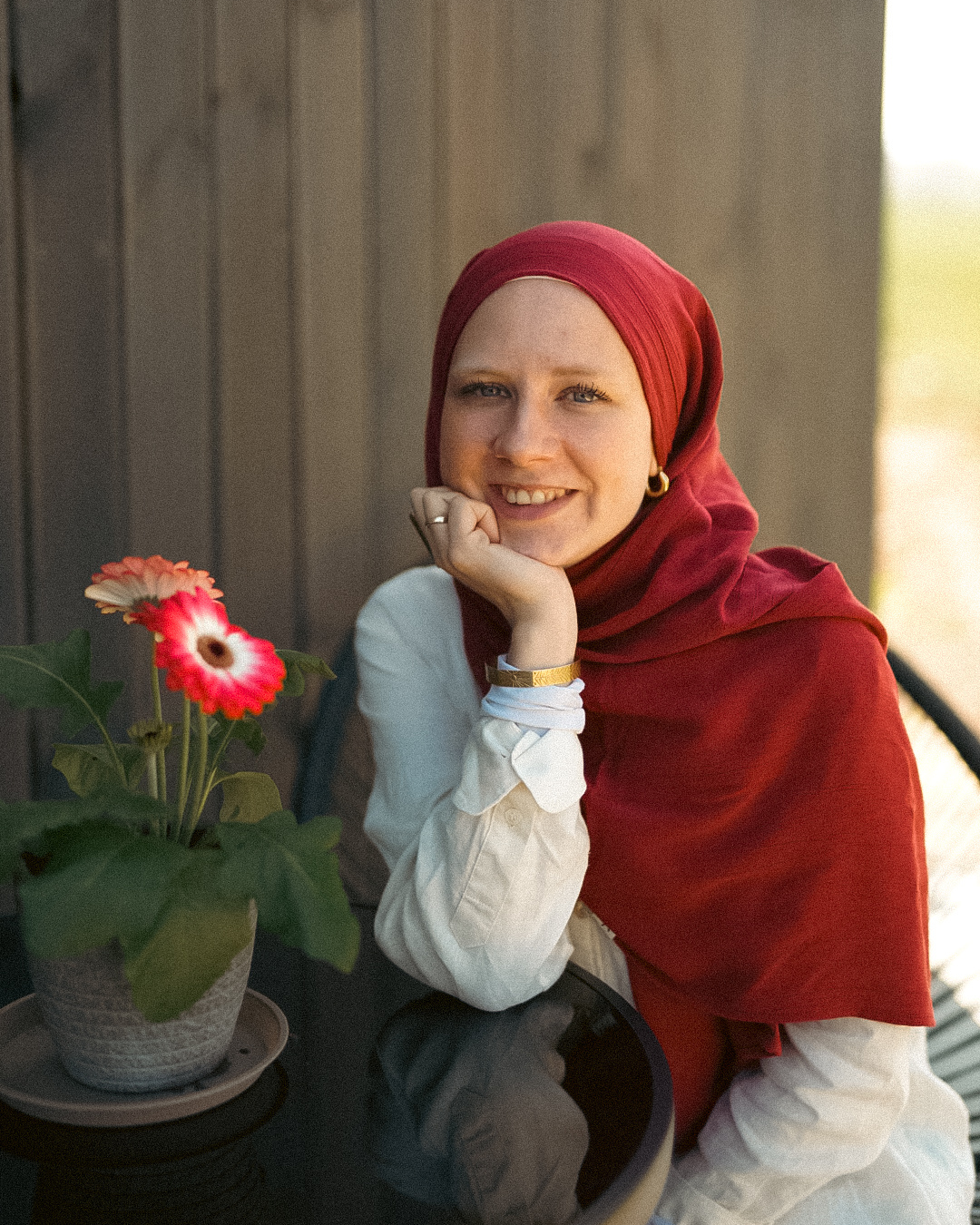 Crinkle Chiffon Hijab "Sandy" gemaakt van viscose en linnen (Ruby)