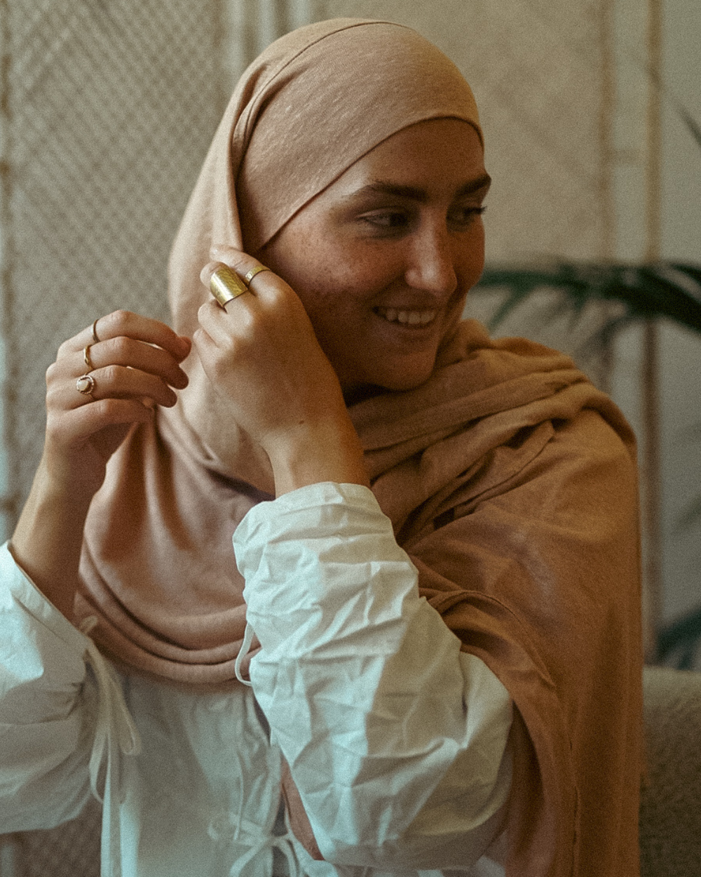 Instant Hijab "Leena" - 100% linnen - Calima Rose