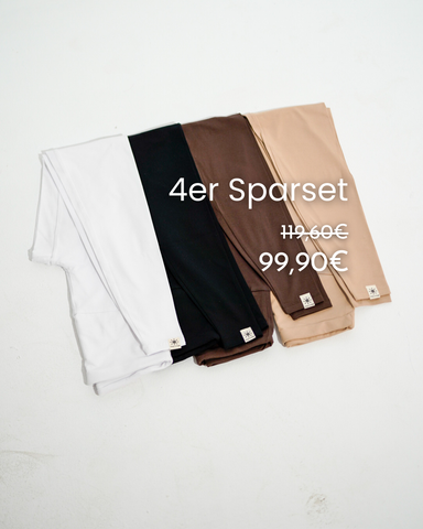 Set van 4 leggings van biologisch katoen 