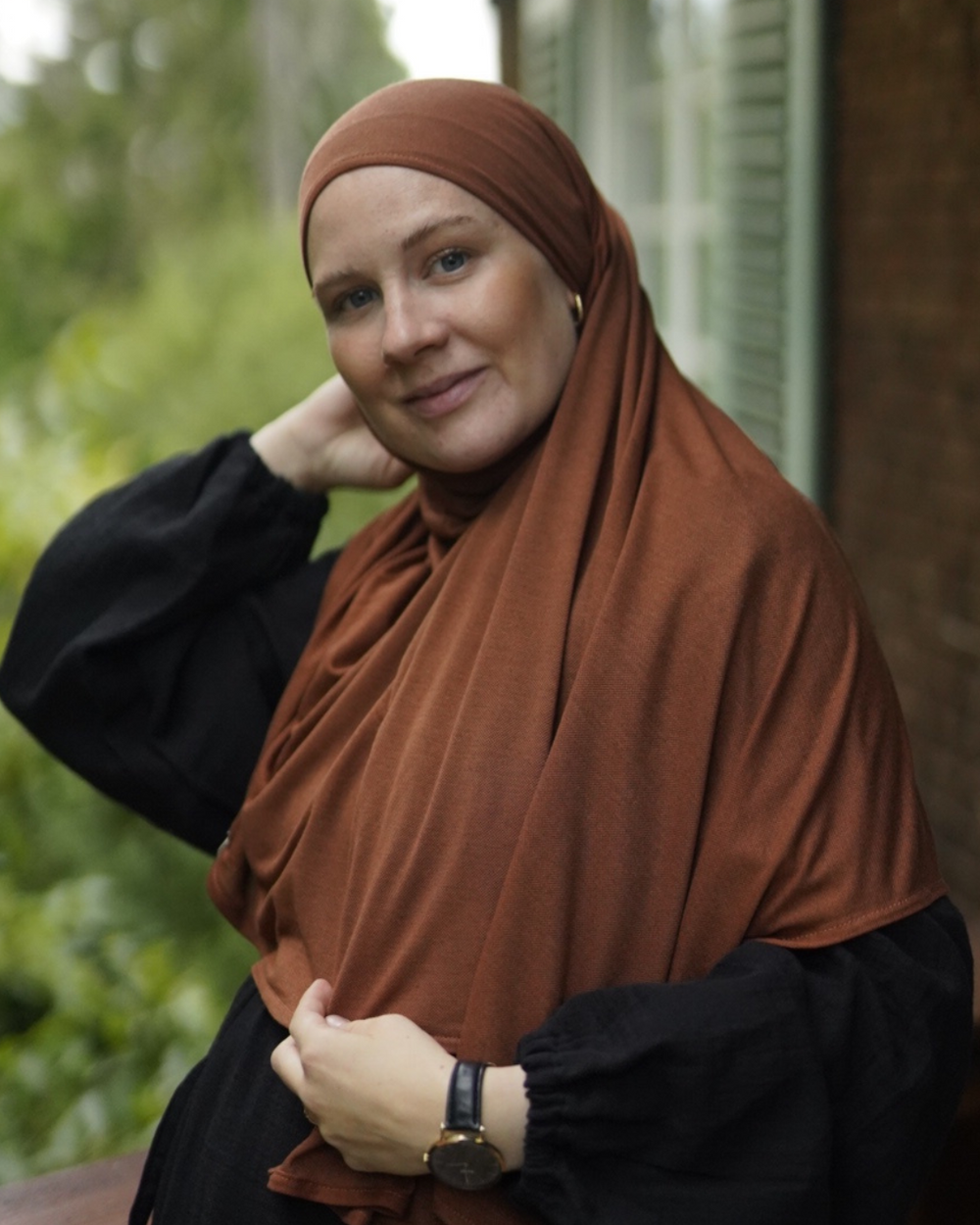 Biologische hijab "Aurela" gemaakt van luxe micromodal en kasjmier