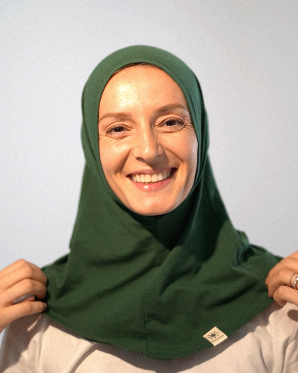 Balaclava - Sport- & vrijetijdshijab, van biologisch katoen - Evergreen