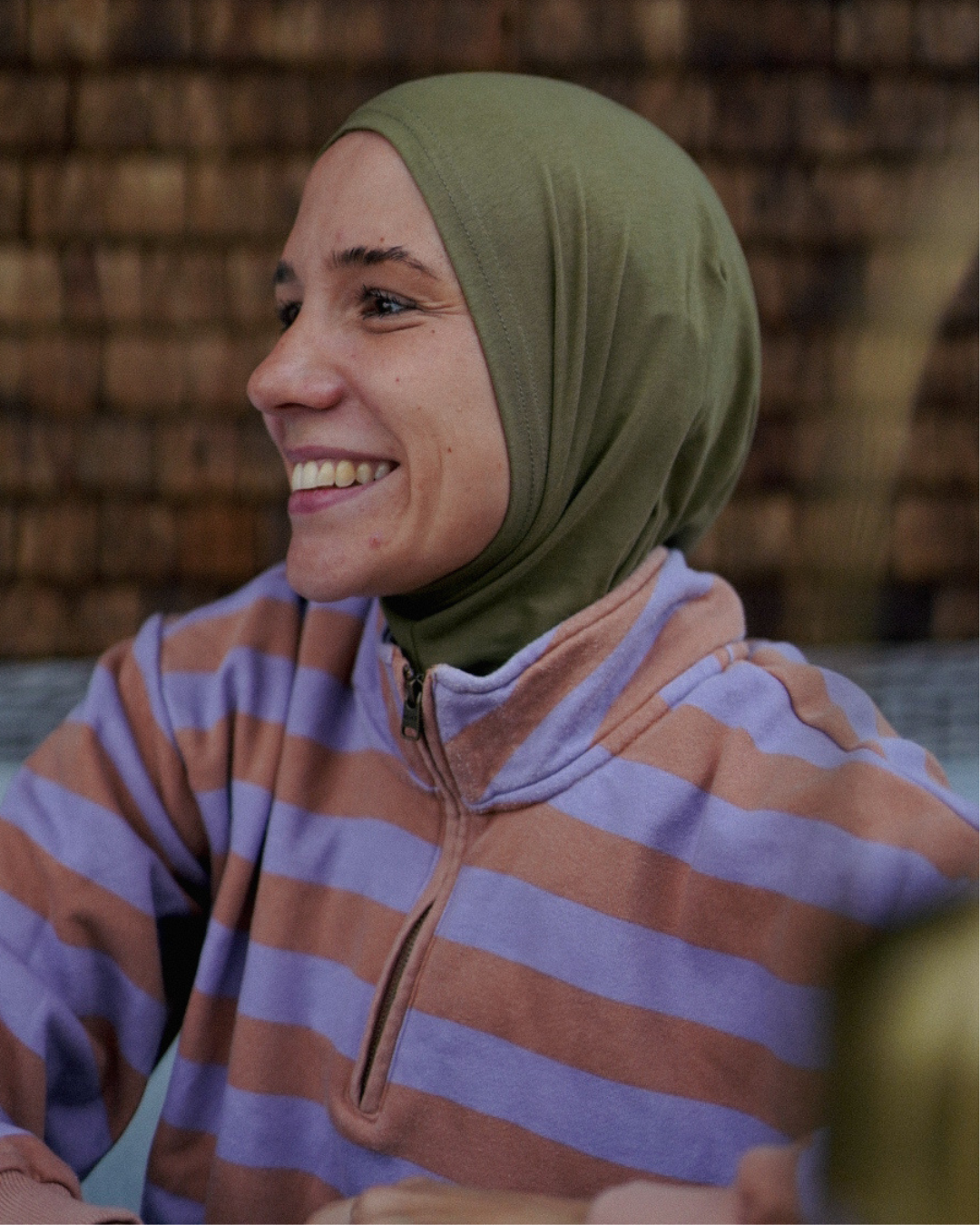 Bivakmuts - Sport- en vrijetijdskap, gemaakt van biologisch katoen - Olijf