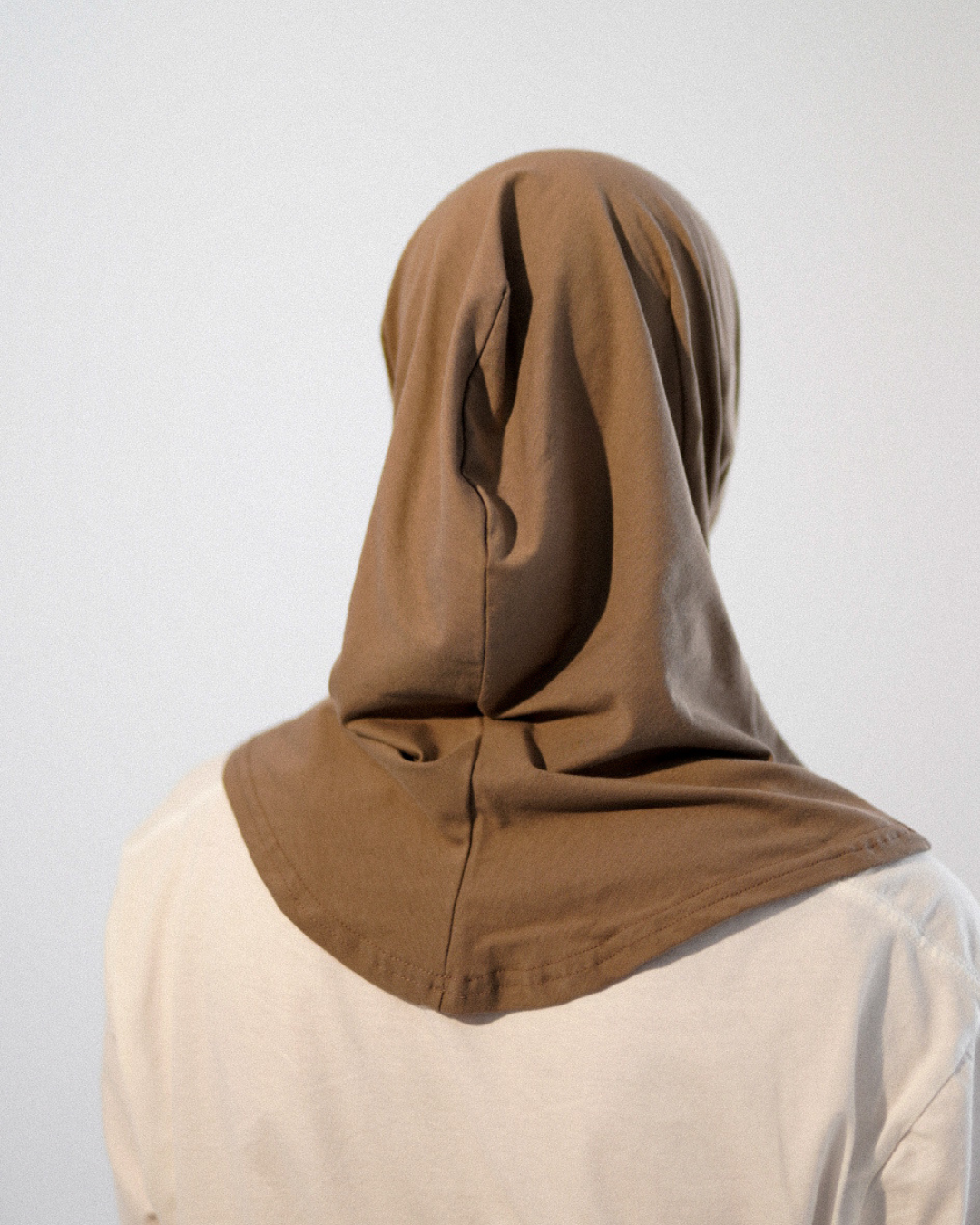 Balaclava - Sport- & vrijetijdshijab, van biologisch katoen - Walnut