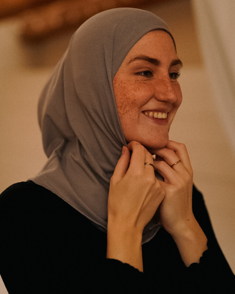 Balaclava - Sport & Vrijetijdshijab, gemaakt van biologisch katoen - Grijs