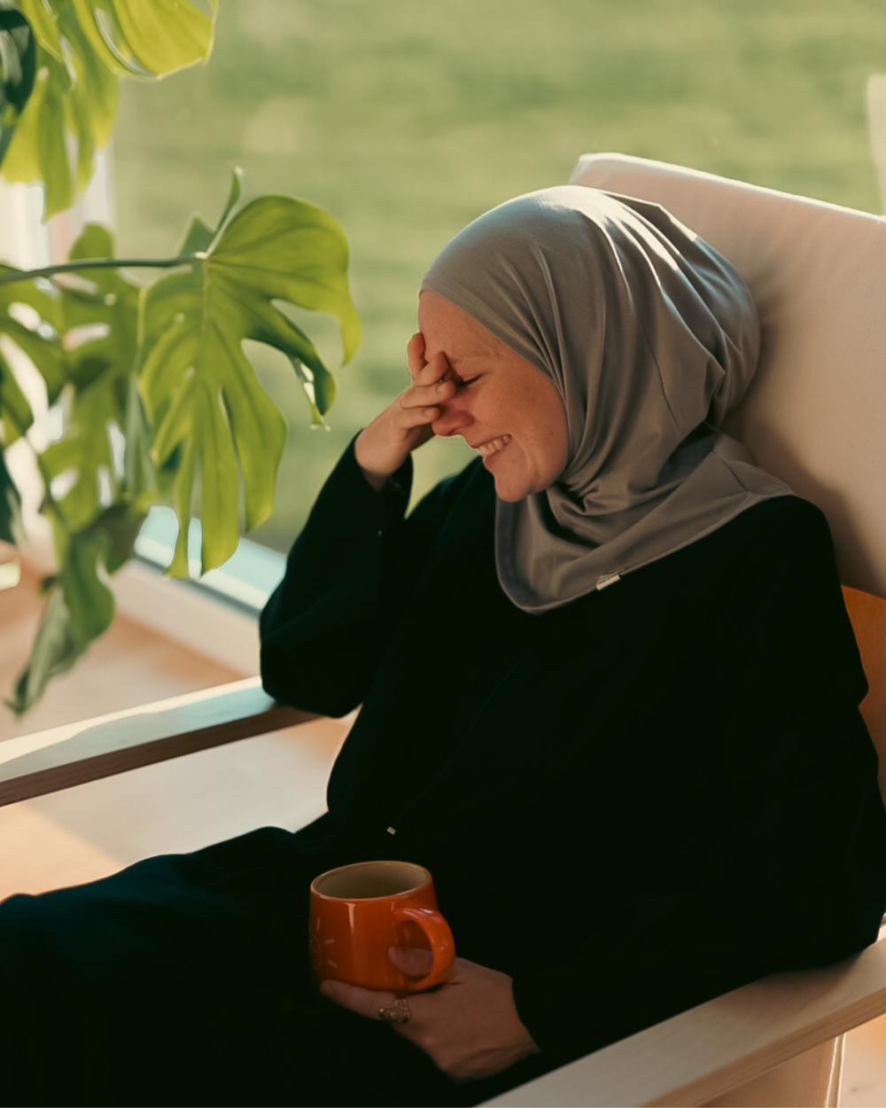 Balaclava - Sport & Vrijetijdshijab, gemaakt van biologisch katoen - Grijs