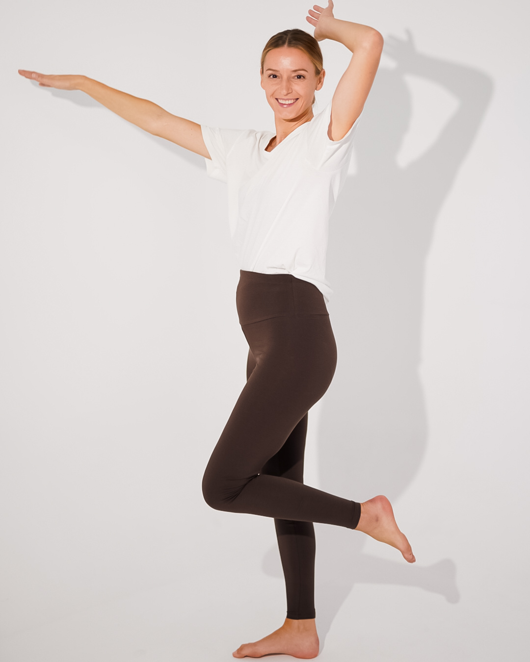 Legging biologisch katoen "Yuna" (Chocolade)