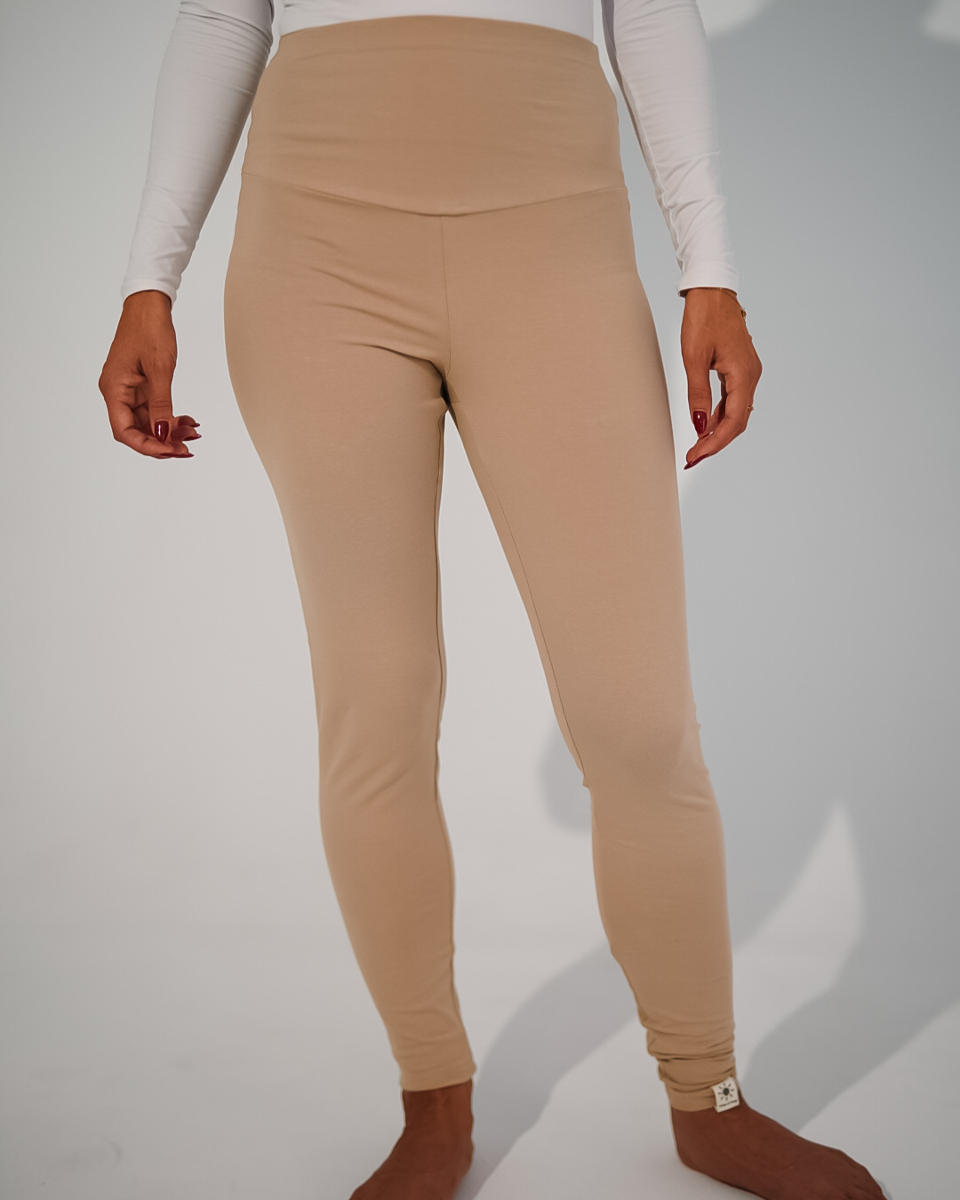 Legging van biologisch katoen "Yuna" (Light Taupe)