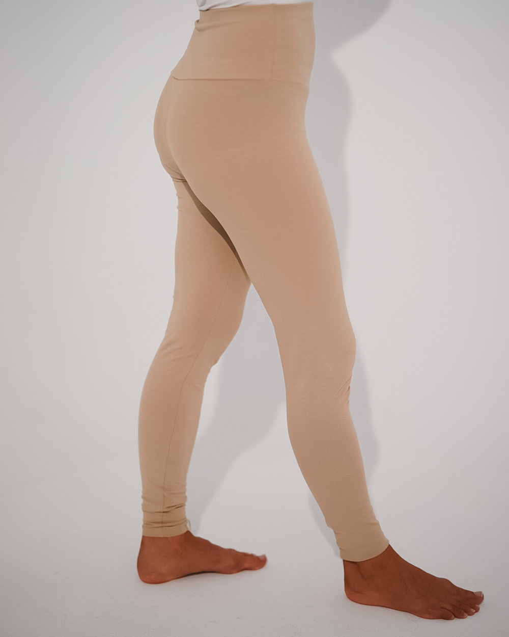 Legging van biologisch katoen "Yuna" (Light Taupe)