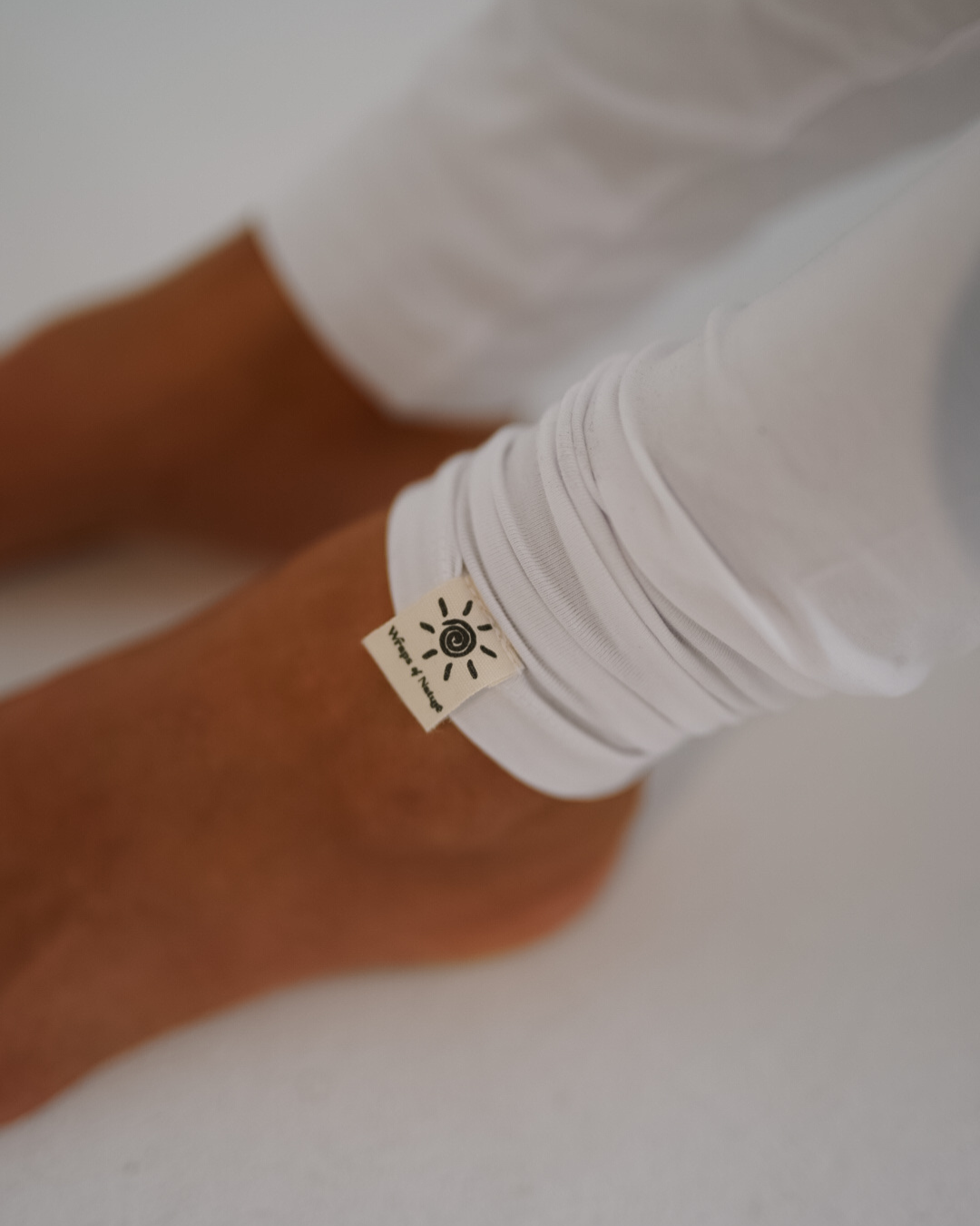 Legging van biologisch katoen "Yuna" (Wit)