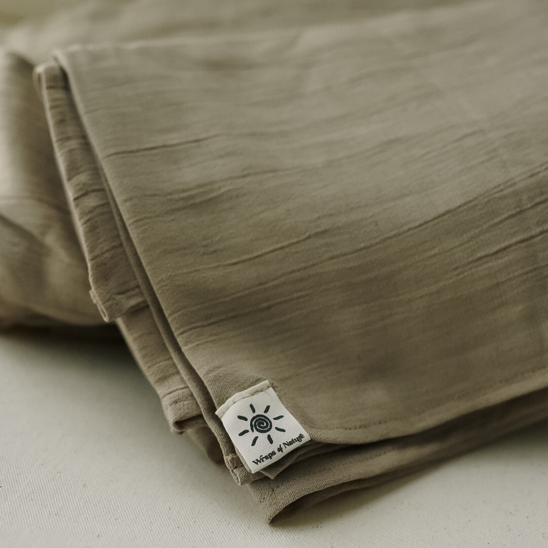 Crinkle Chiffon Hijab "Sandy" gemaakt van viscose en linnen (zand)