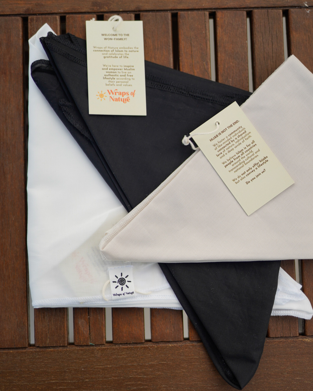 "Bonny" ondersjaal / muts - 100% biologisch katoen - beige