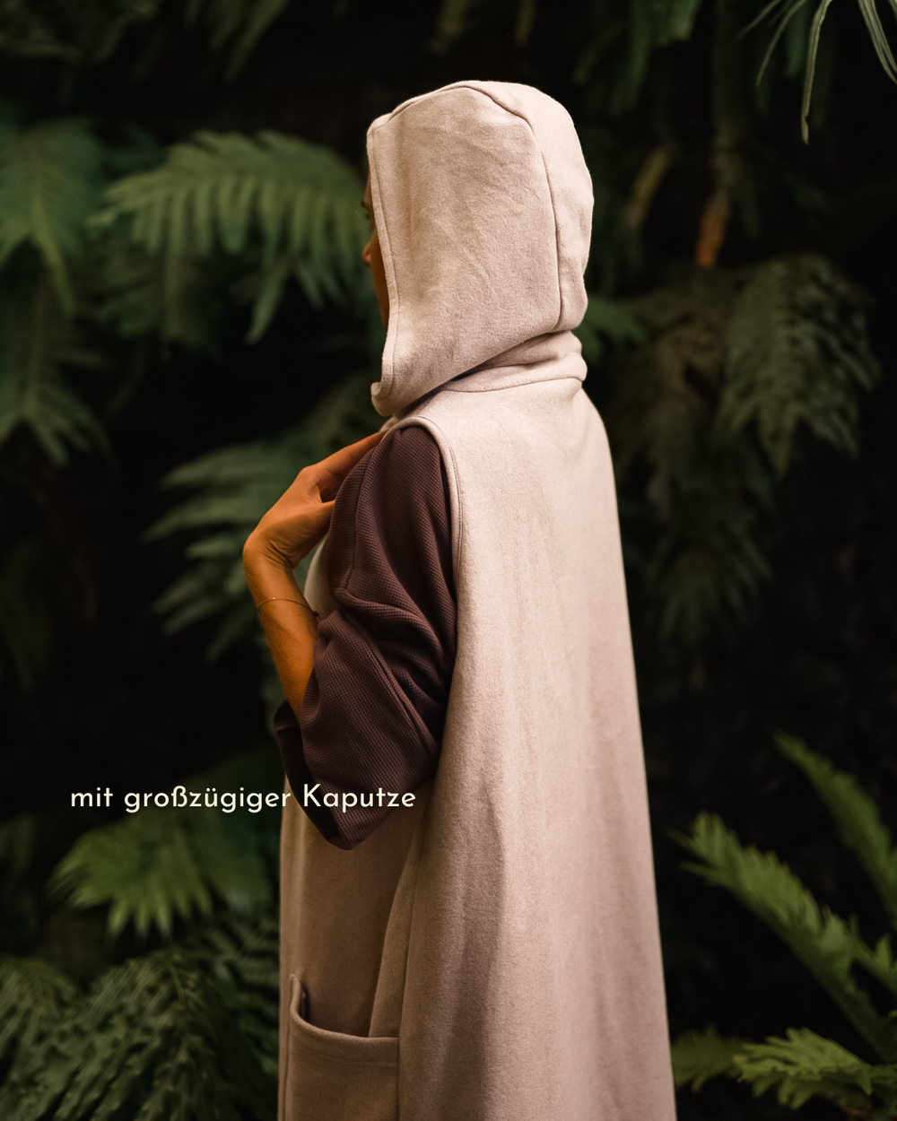 "Coseline" lange fleece bodywarmer van biologisch katoen