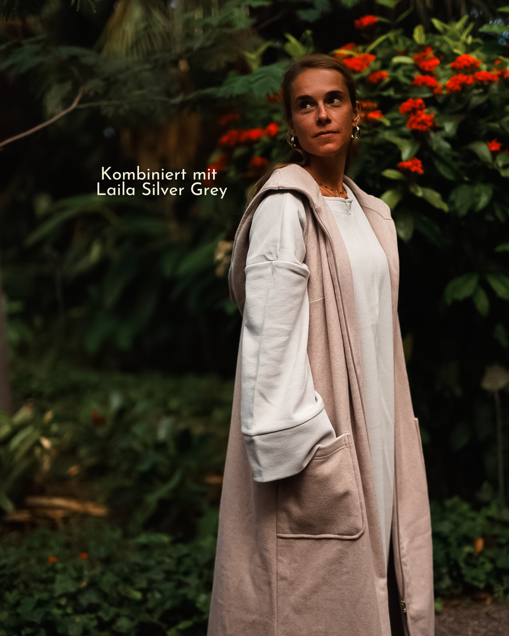 "Coseline" lange fleece bodywarmer van biologisch katoen