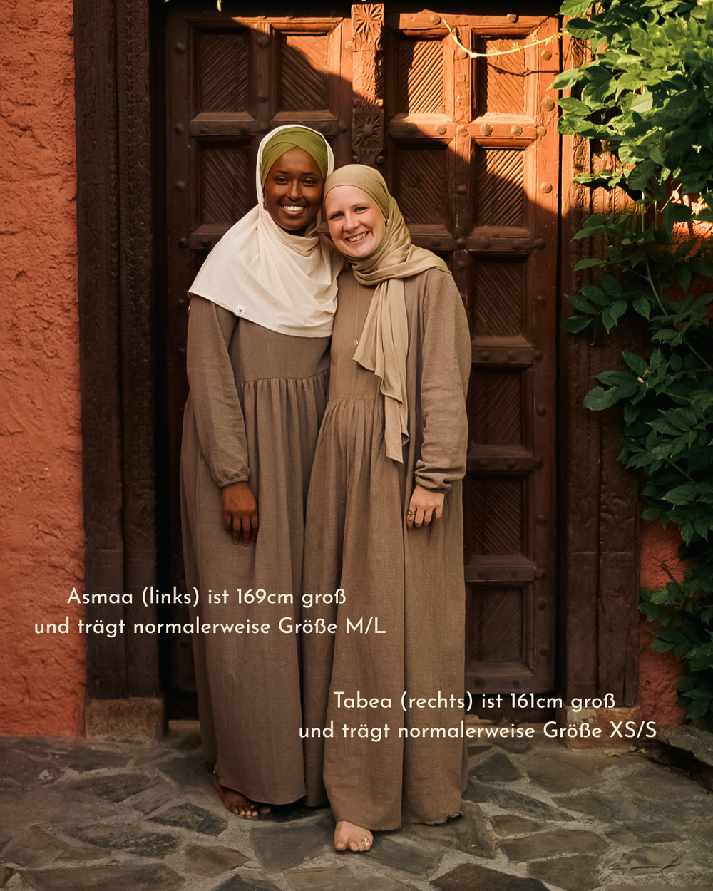 Katoenen Abaya "Maya" van katoen (Bruin)