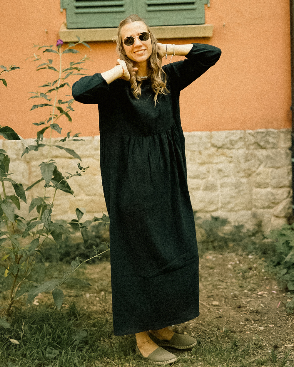 Katoenen Abaya "Maya" van katoen (Zwart)