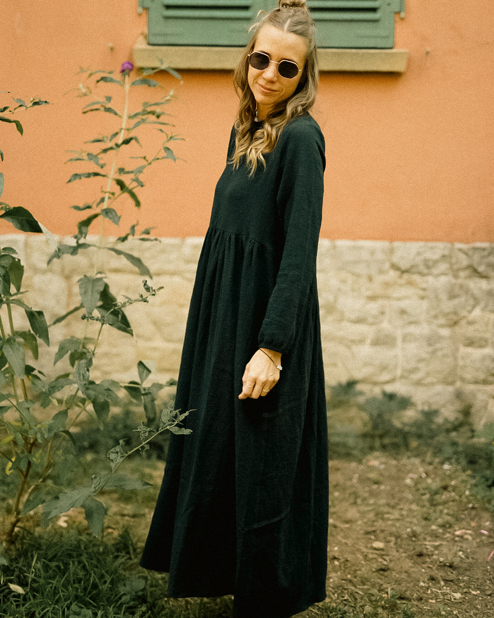 Katoenen Abaya "Maya" van katoen (Zwart)