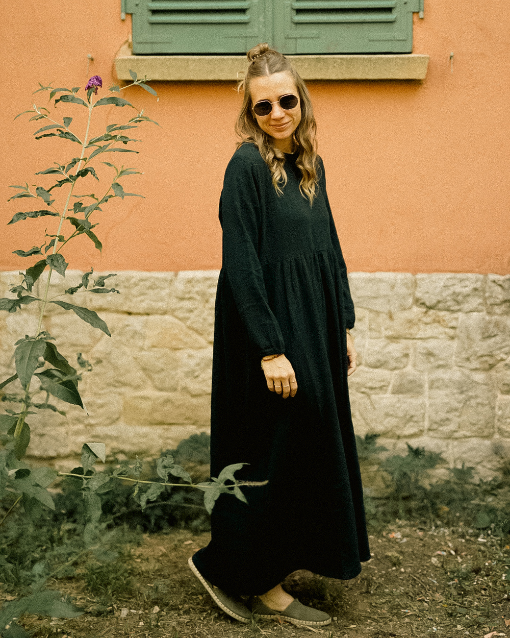 Katoenen Abaya "Maya" van katoen (Zwart)