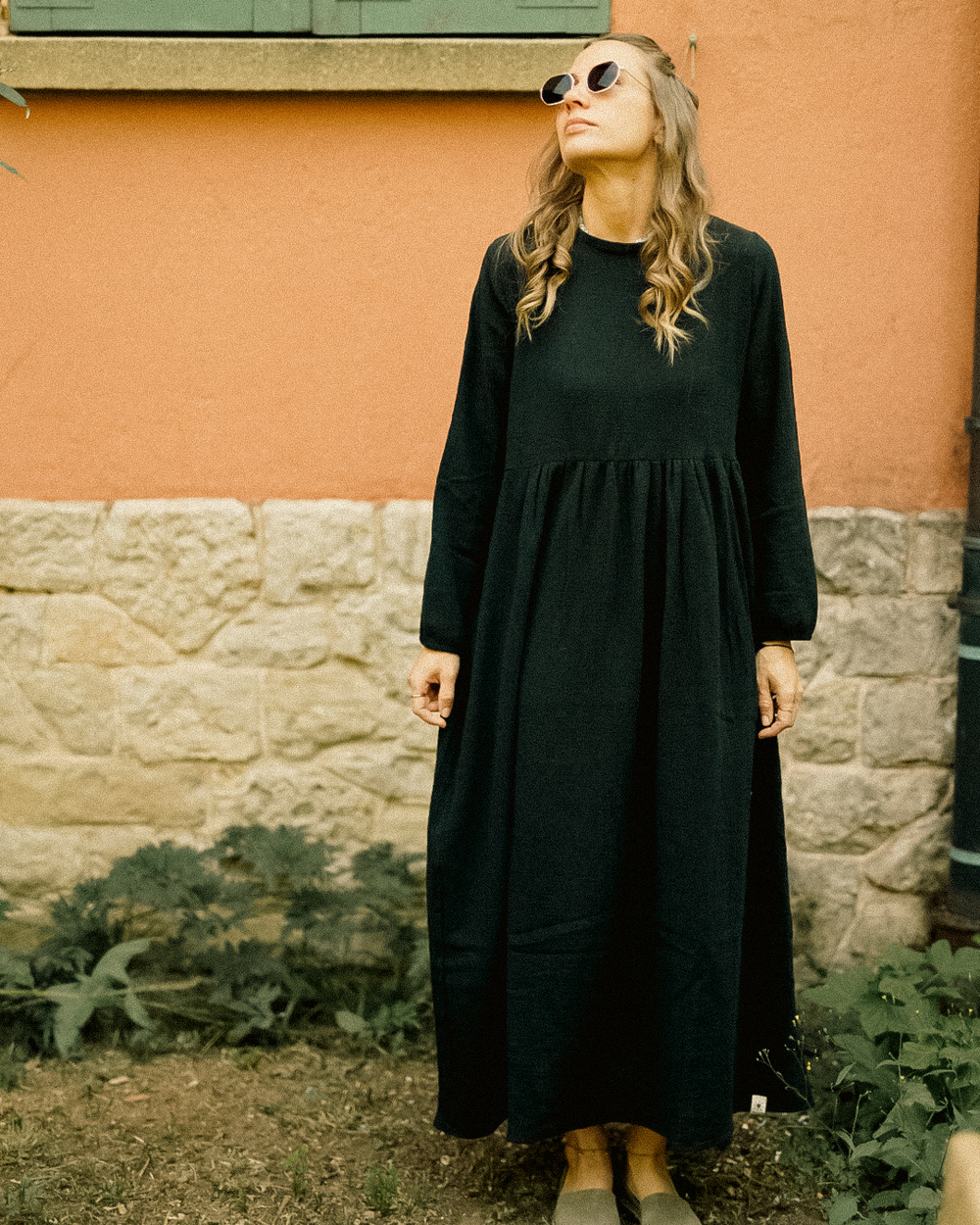 Katoenen Abaya "Maya" van katoen (Zwart)