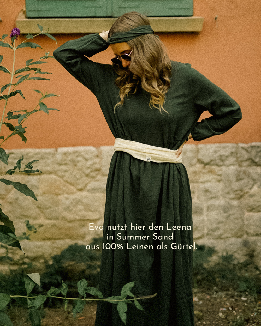 Katoenen Abaya "Maya" van katoen (Donkergroen)
