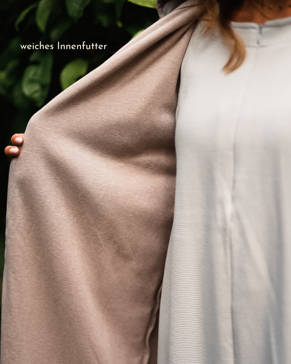 "Coseline" lange fleece bodywarmer van biologisch katoen