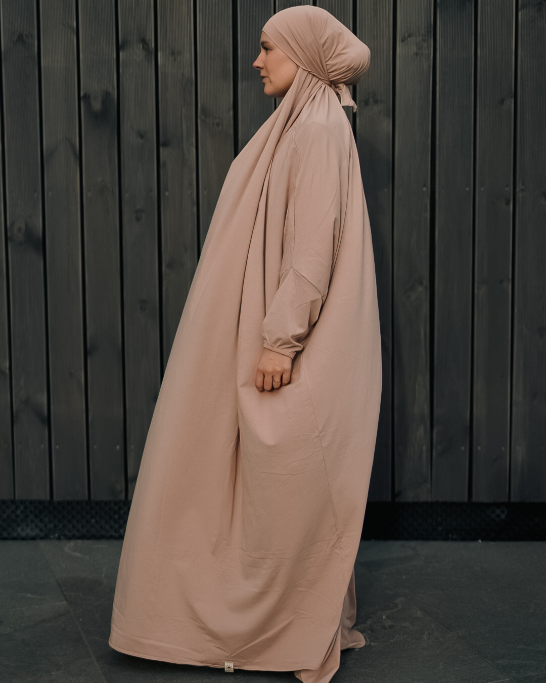 Gebedsjurk / Jilbab van biologisch katoen (Light Taupe)