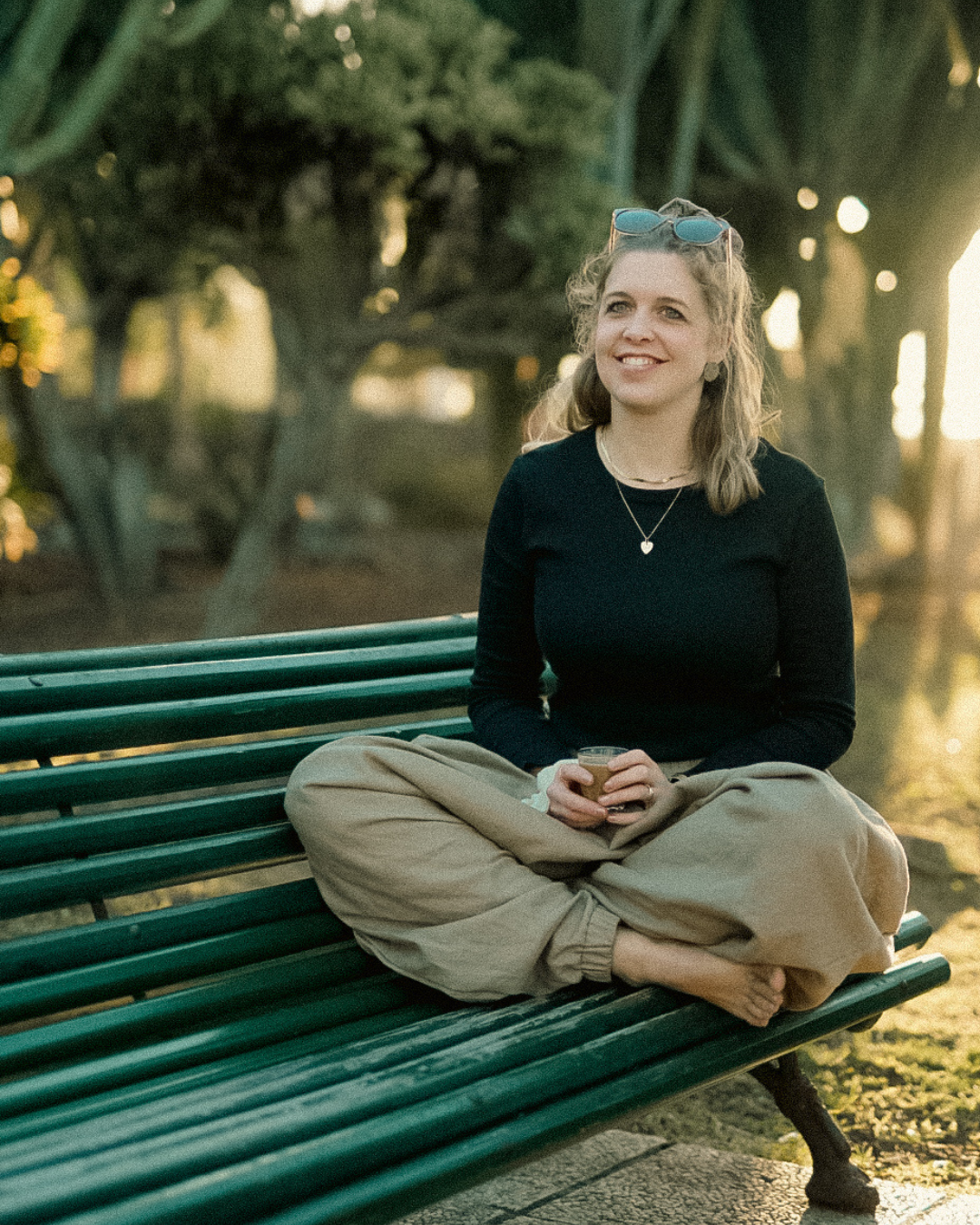 Linnen en katoenen harembroek "Tiri" (Cortado)