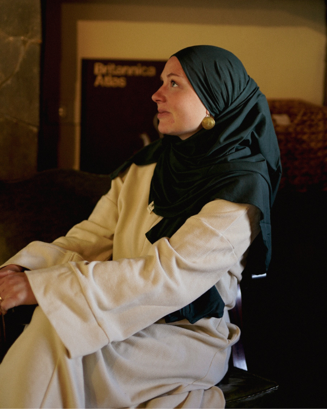 Lichte jersey hijab "Hava" van 100% biologisch katoen (Magical Forest)