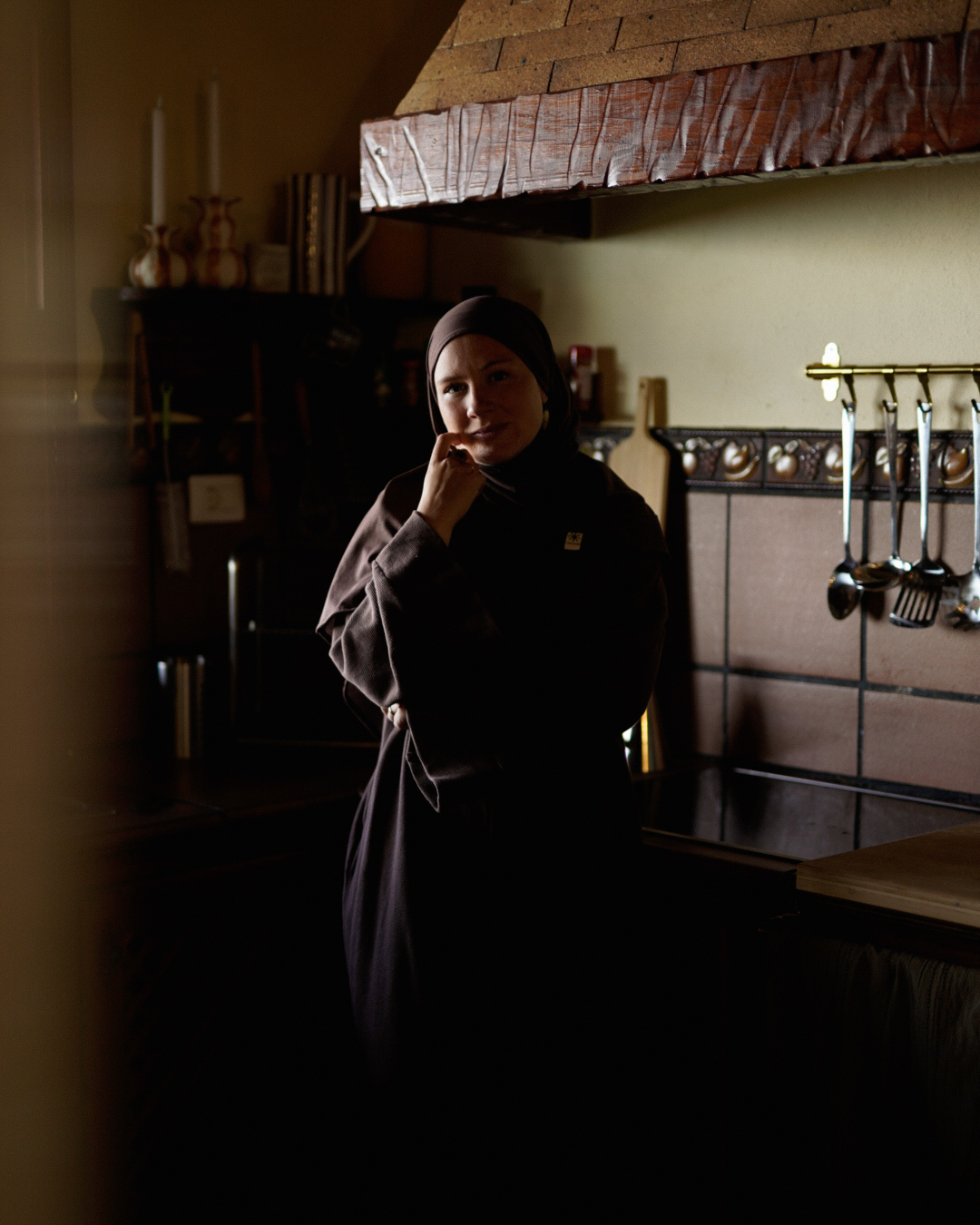 Lichte jersey hijab "Hava" van 100% biologisch katoen (Mousse au Chocolat)