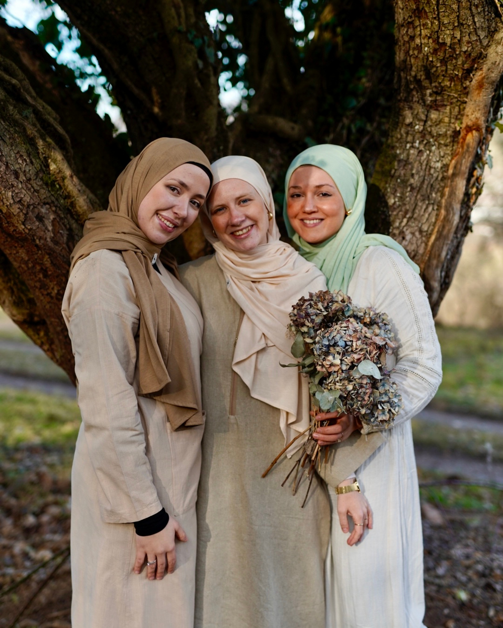 Set van 3 lichtgewicht hijabs "Hava" van biologisch katoen