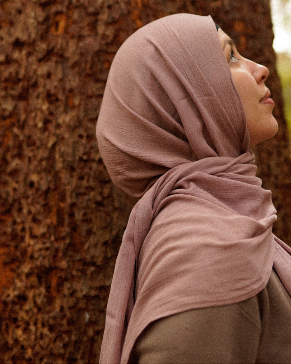 Crinkle Chiffon Hijab "Sandy" gemaakt van viscose en linnen (Lila)