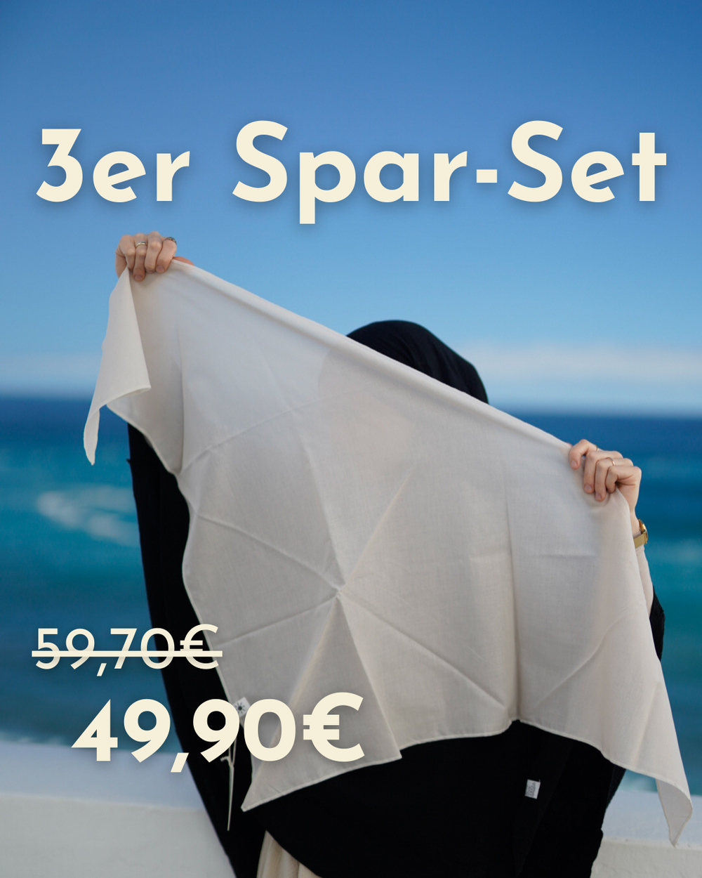 Set van 3 Bonny - 100% biologisch katoen - beige
