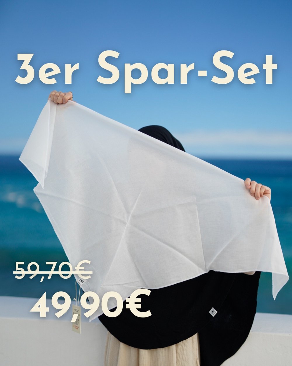 Set van 3 Bonny - 100% biologisch katoen - wit