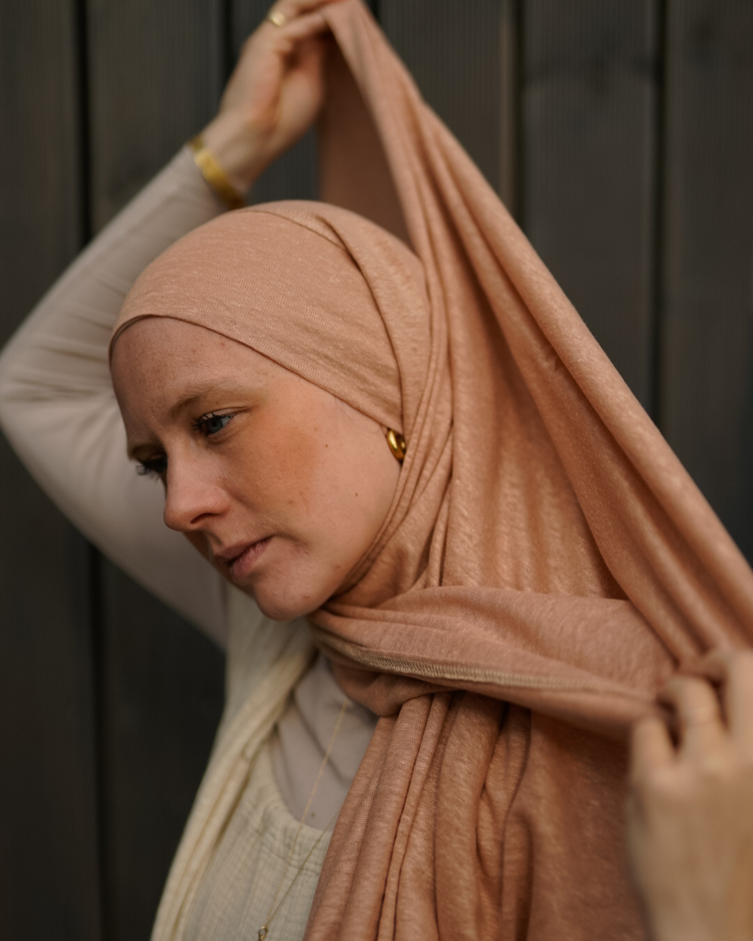 Instant Hijab "Leena" - 100% linnen - Calima Rose
