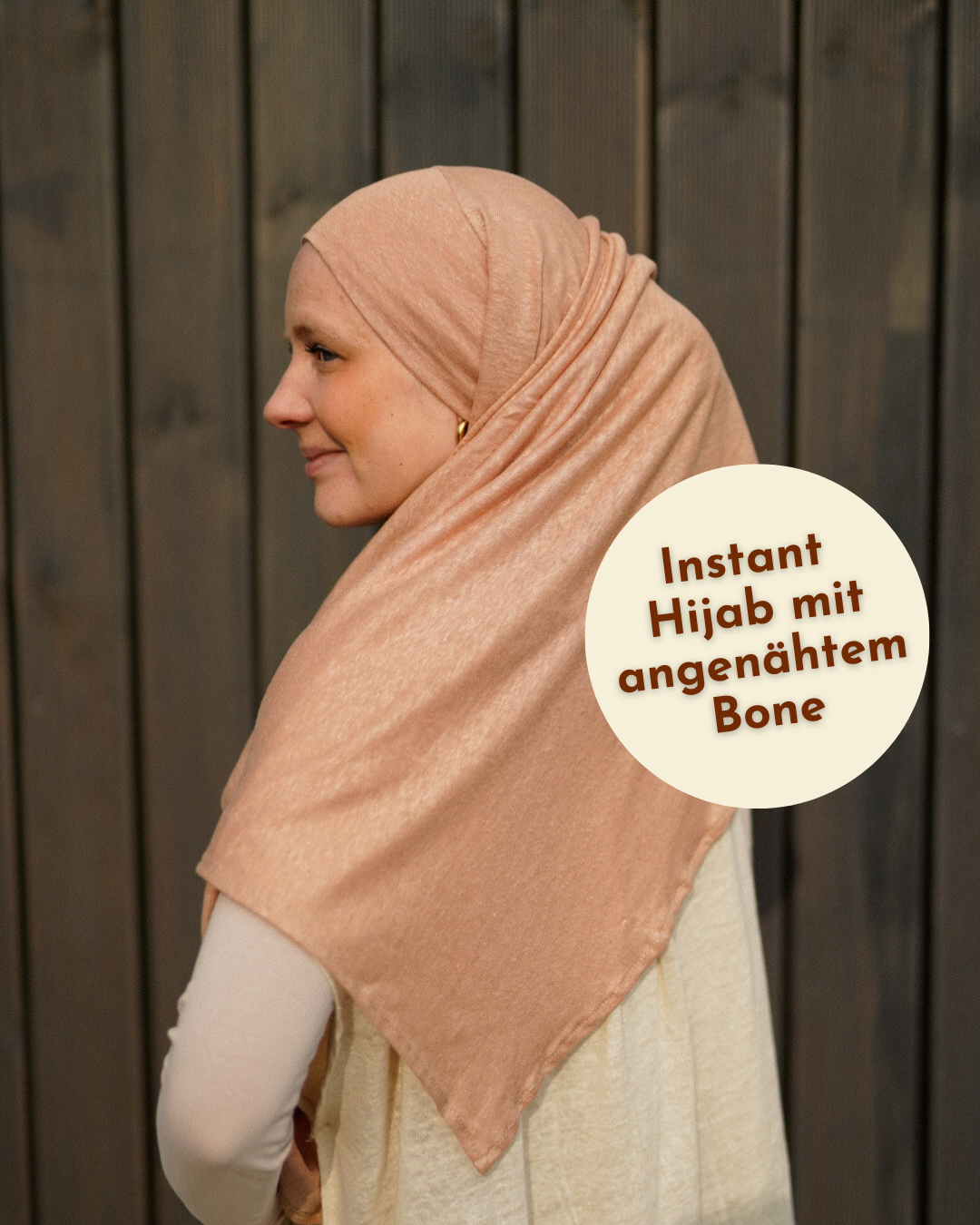 Instant Hijab "Leena" - 100% linnen - Calima Rose