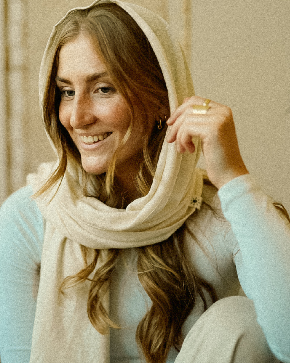 Jersey Hijab "Leena" - 100% linnen - Summer Sand