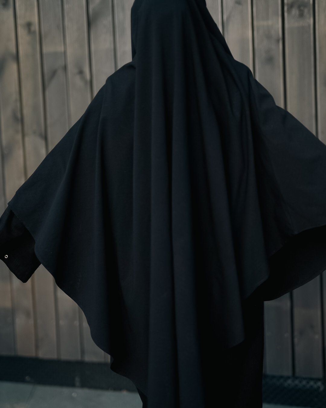 Jersey Khimar van biologisch katoen Zwart
