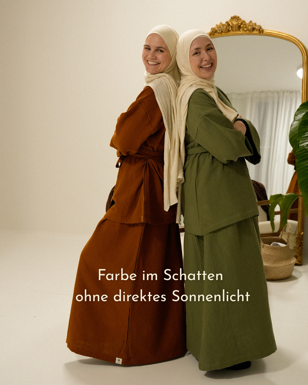 Tweedelige set "Juniper" van biologisch katoen (Caramel)